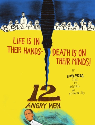 12명의 성난 사람들(12 Angry Men, 1957):소년의 유무죄를 두고 벌어지는 12명의 배심원 토론을 그린 법정 드라마